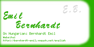 emil bernhardt business card
